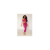 Ensemble Soutien-gorge et jupe longue en filet rose 